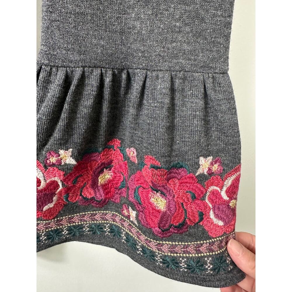 Andree by Unit Top Womens S Floral Embroidered Boho Bell Sleeve Tunic Shirt D50 - Picture 4 of 8